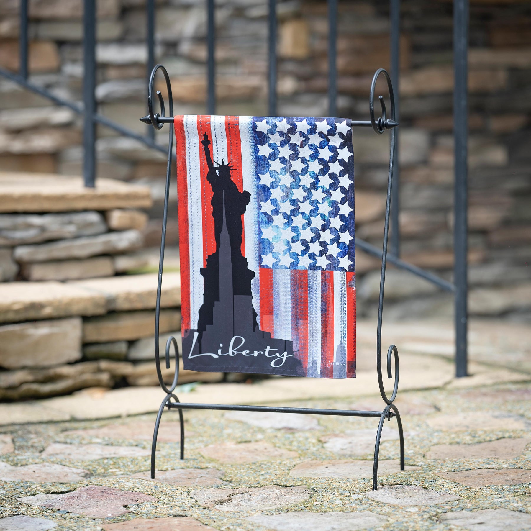 Flag Liberty Statue Reversible