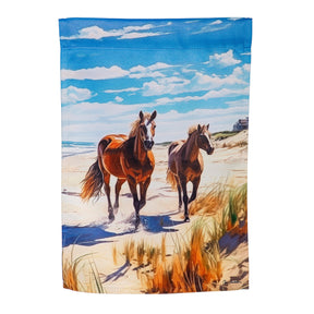 Flag Horses on the Beach