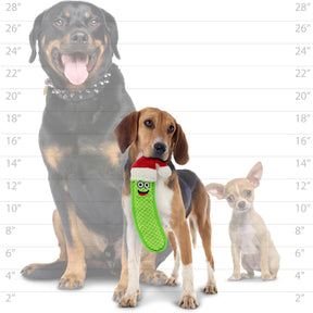 Tuffy Dog Toys - Tuffy Funny Food Pickle Santa