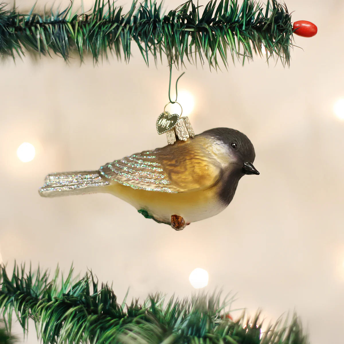 Old World Christmas - Black-capped Chickadee Ornament