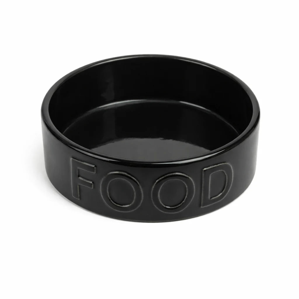Park Life Designs - Classic "Food" Black Pet Bowl