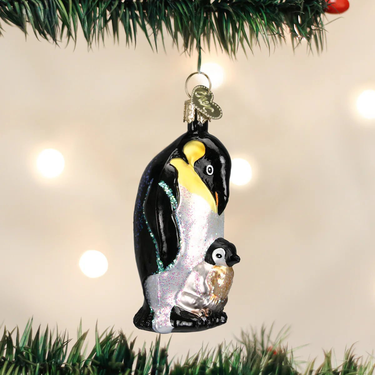 Old World Christmas - Emperor Penguin with Chick
