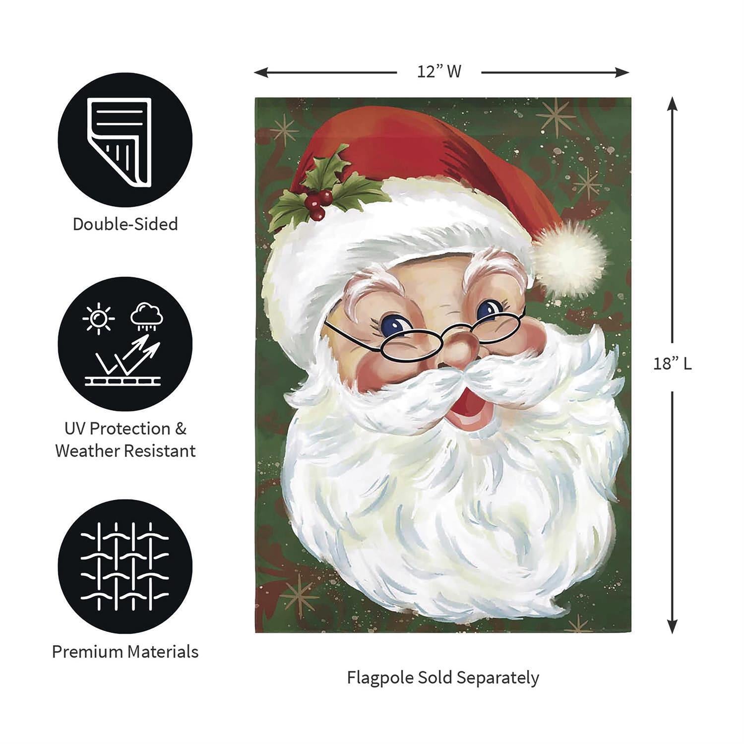 Evergreen Enterprises - Flag Merry Santa