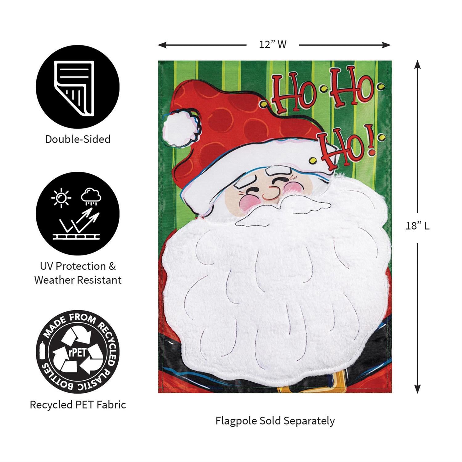 Evergreen Enterprises - Flag Ho Ho Ho Santa