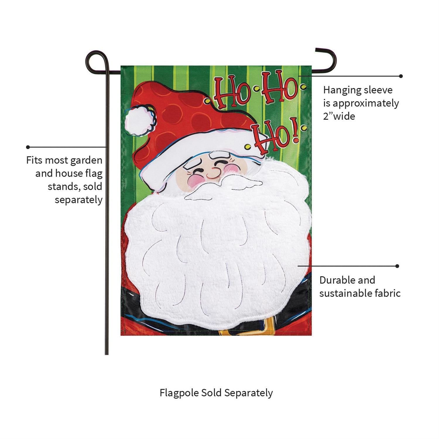 Evergreen Enterprises - Flag Ho Ho Ho Santa