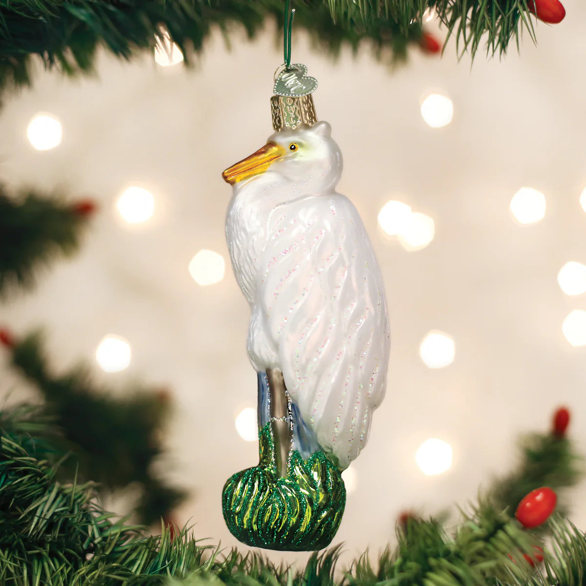 Old World Christmas - Great Egret Ornament