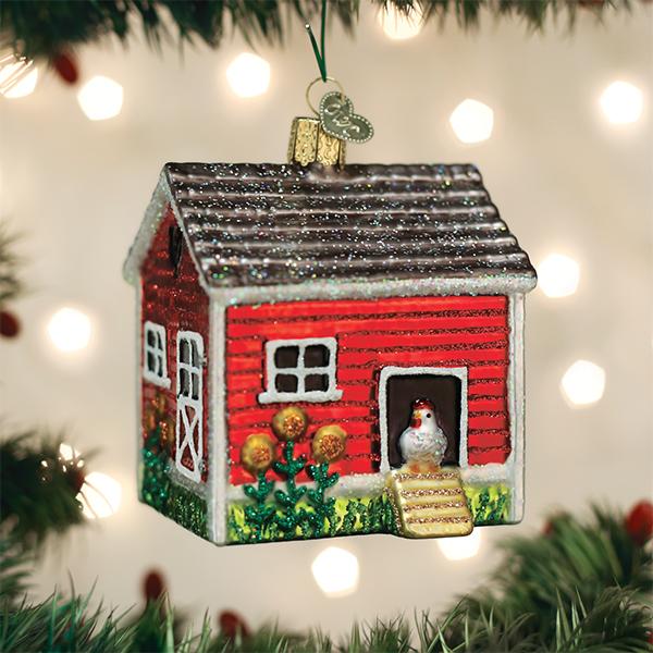 Old World Christmas - Chicken Coop Ornament
