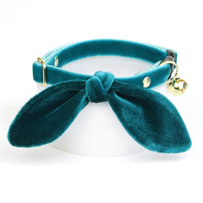 Made by Cleo - Velvet Breakaway Cat Collar with Bunny Ears