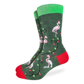 Good Luck Sock - Christmas Flamingos