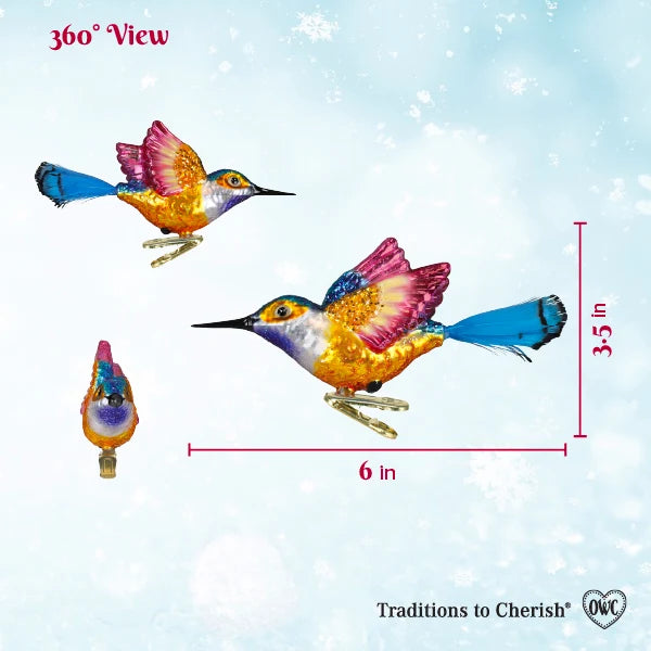 Old World Christmas - Ornament Glass Vibrant Humming