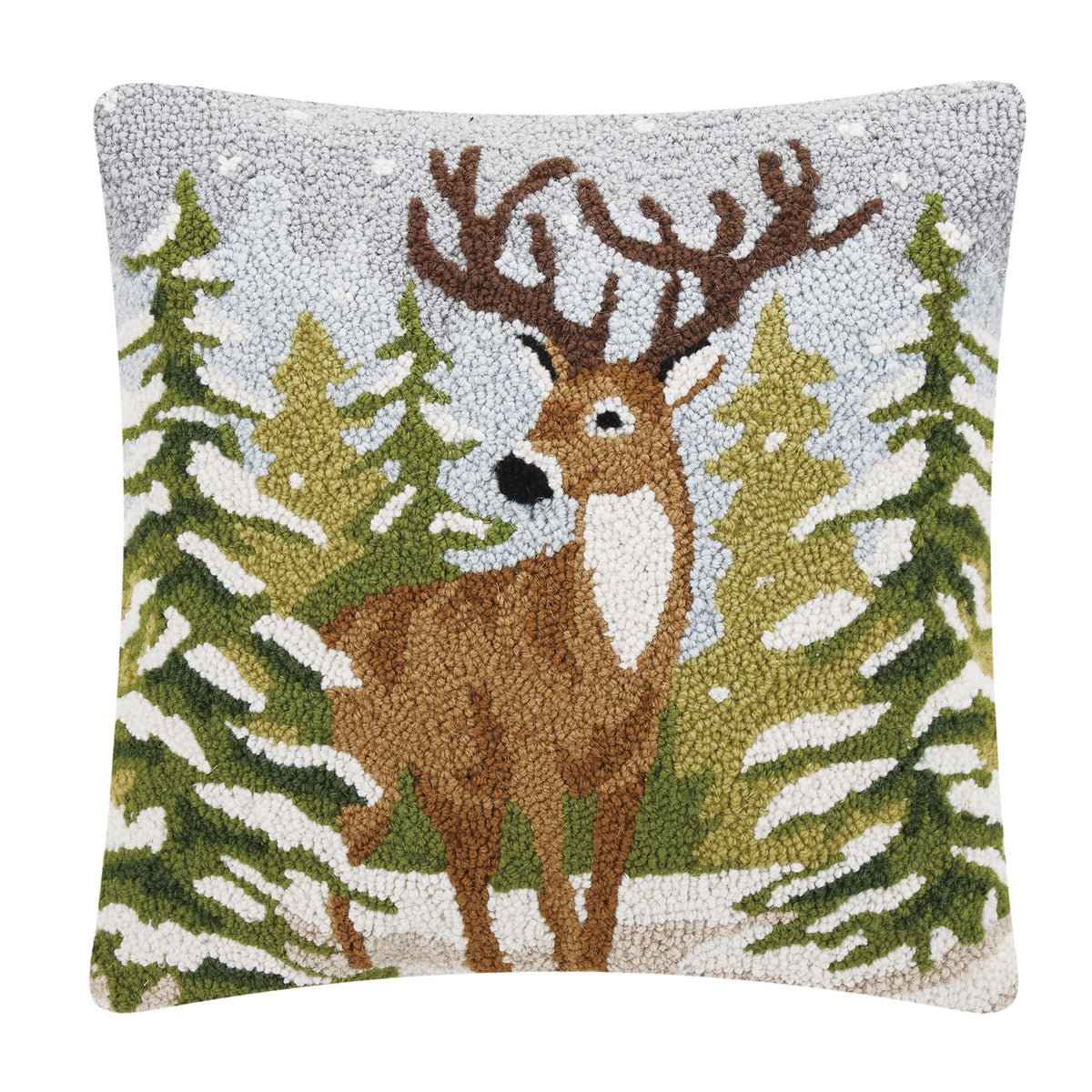 Pillow Hook Snowfall Deer