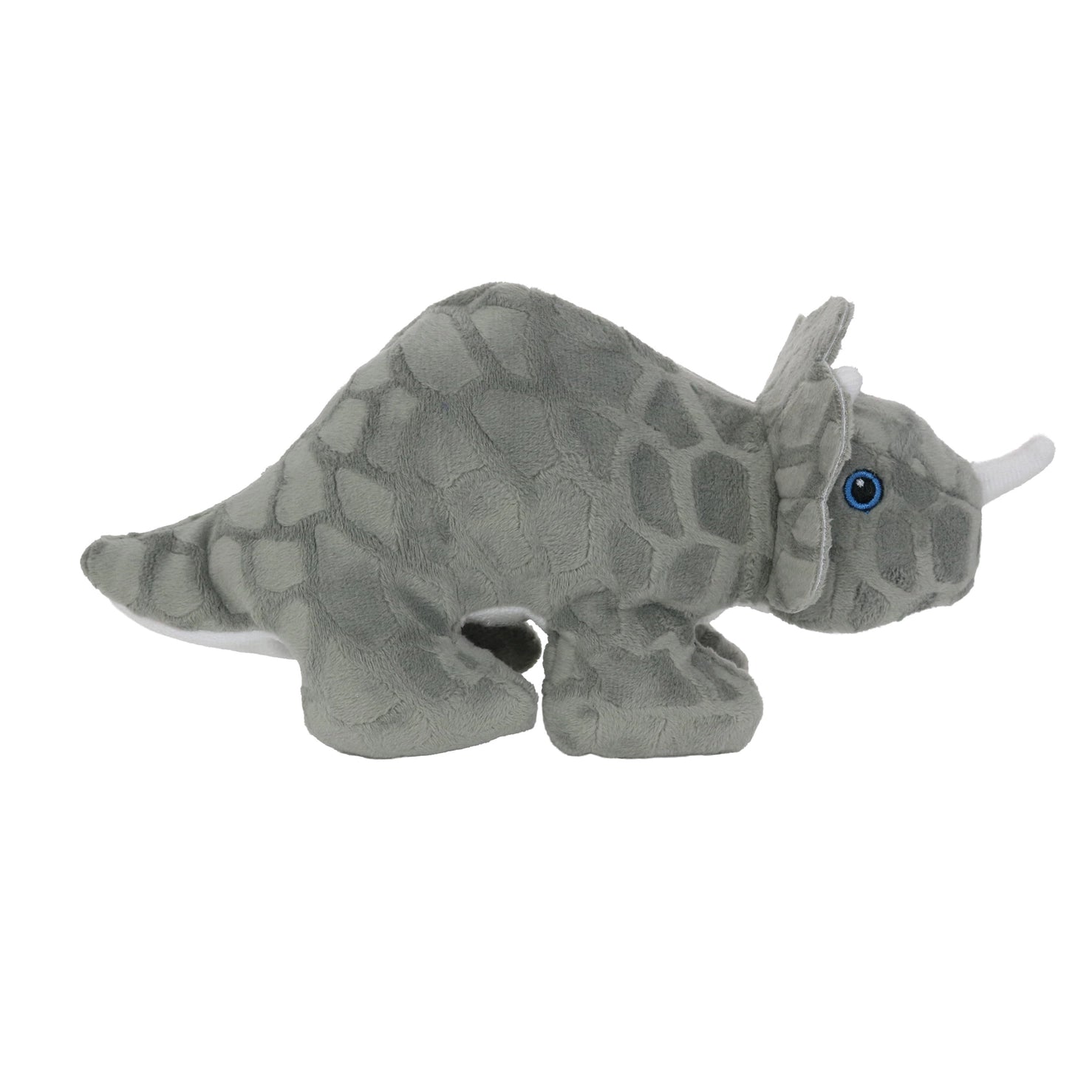 Tuffy Dog Toys - Mighty Dinosaur Triceratops Plush Squeaky Durable Toy