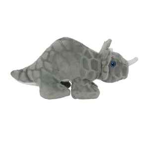 Tuffy Dog Toys - Mighty Dinosaur Triceratops Plush Squeaky Durable Toy