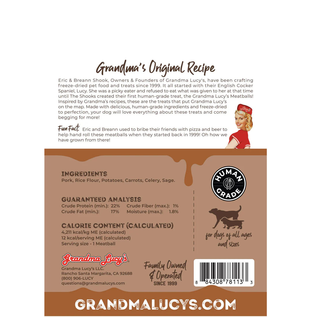 Grandma Lucy's - Pork Roast Meatball Dog Treats
