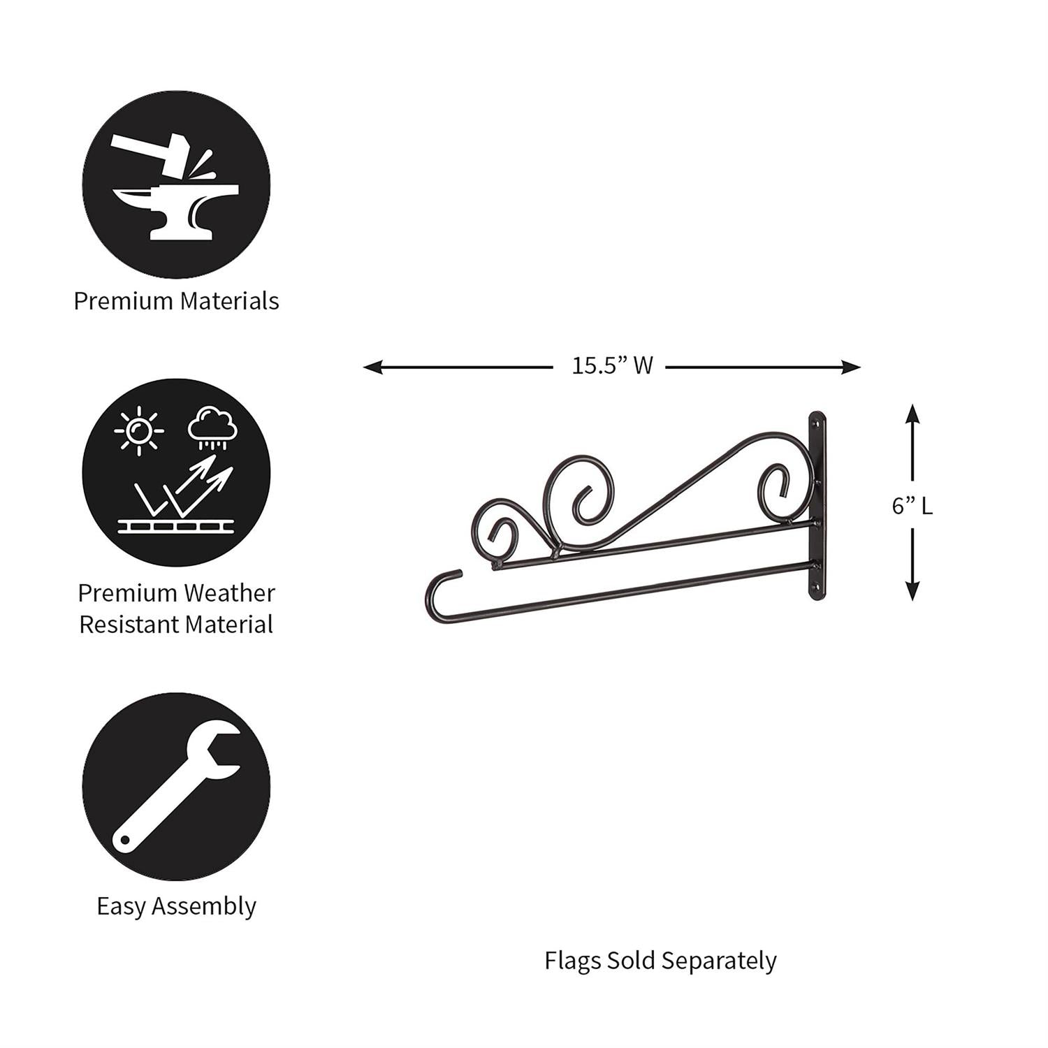 Evergreen Enterprises - Flag Hanger Swirl Wall-Mount