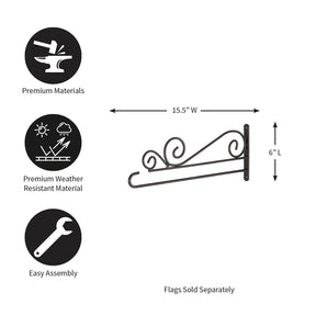 Evergreen Enterprises - Flag Hanger Swirl Wall-Mount