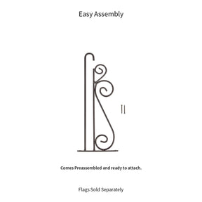 Evergreen Enterprises - Flag Hanger Swirl Wall-Mount