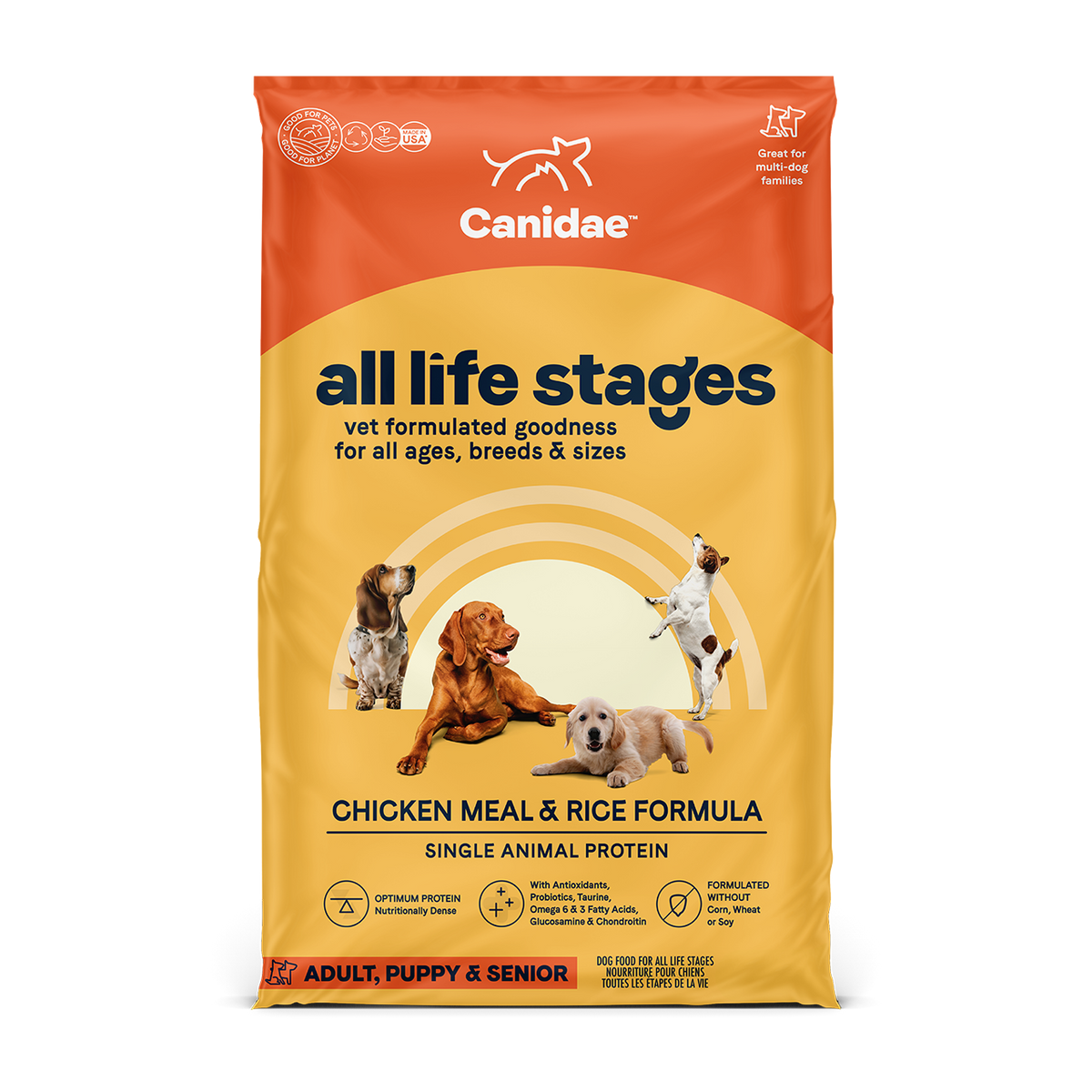 Canidae - All Life Stages, All Dog Breeds Chicken Meal and Rice Formula Dry Dog Food