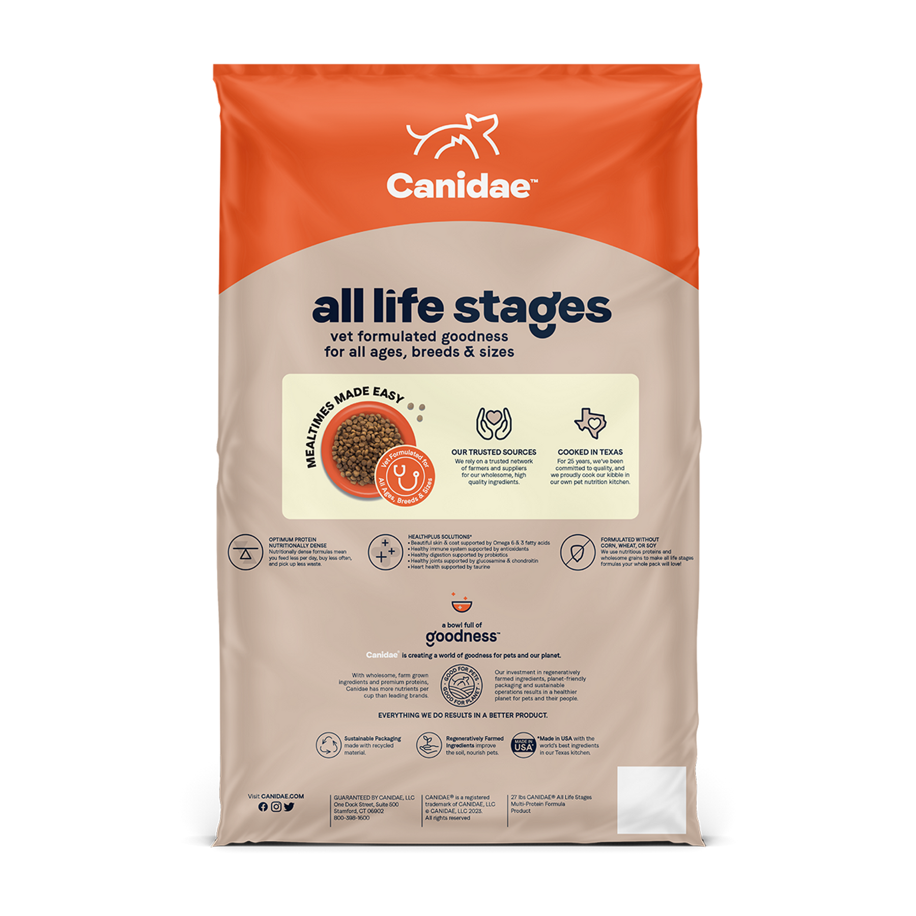 Canidae - All Life Stages, All Dog Breeds Multi-Protein Chicken, Turkey, Lamb and Fish Meal Formula Dry Dog Food