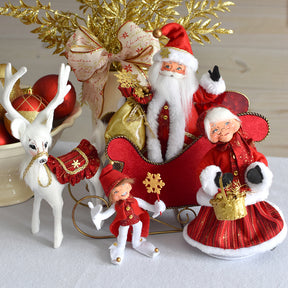 Annalee Dolls - Mrs Santa Crimson & Gold