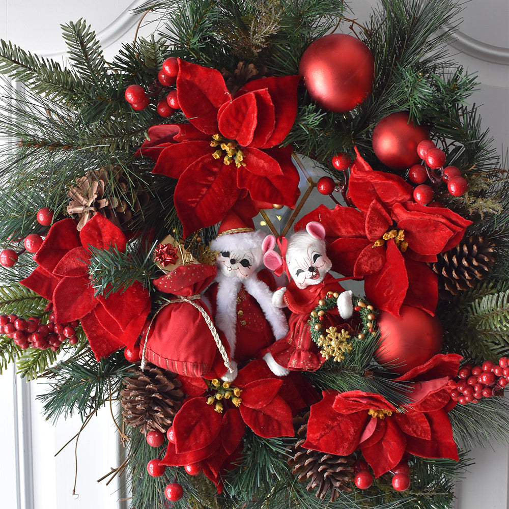 Annalee Dolls - Santa Mouse Crimson & Gold
