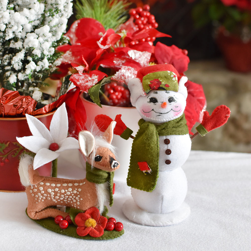 Annalee Dolls - Snowman Winter Blooms