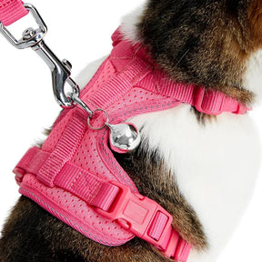 Blueberry Pet - Reflective Cat Harness & Leash Set with Bell