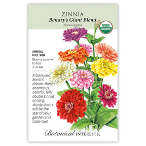 Zinnia Benary's Giant Blend Organic