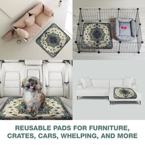 Pupiboo - Medallion Washable Pee Pads 36"x36" (2 pack)