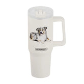 Tumbler with Handle & Straw Australian Shepherd