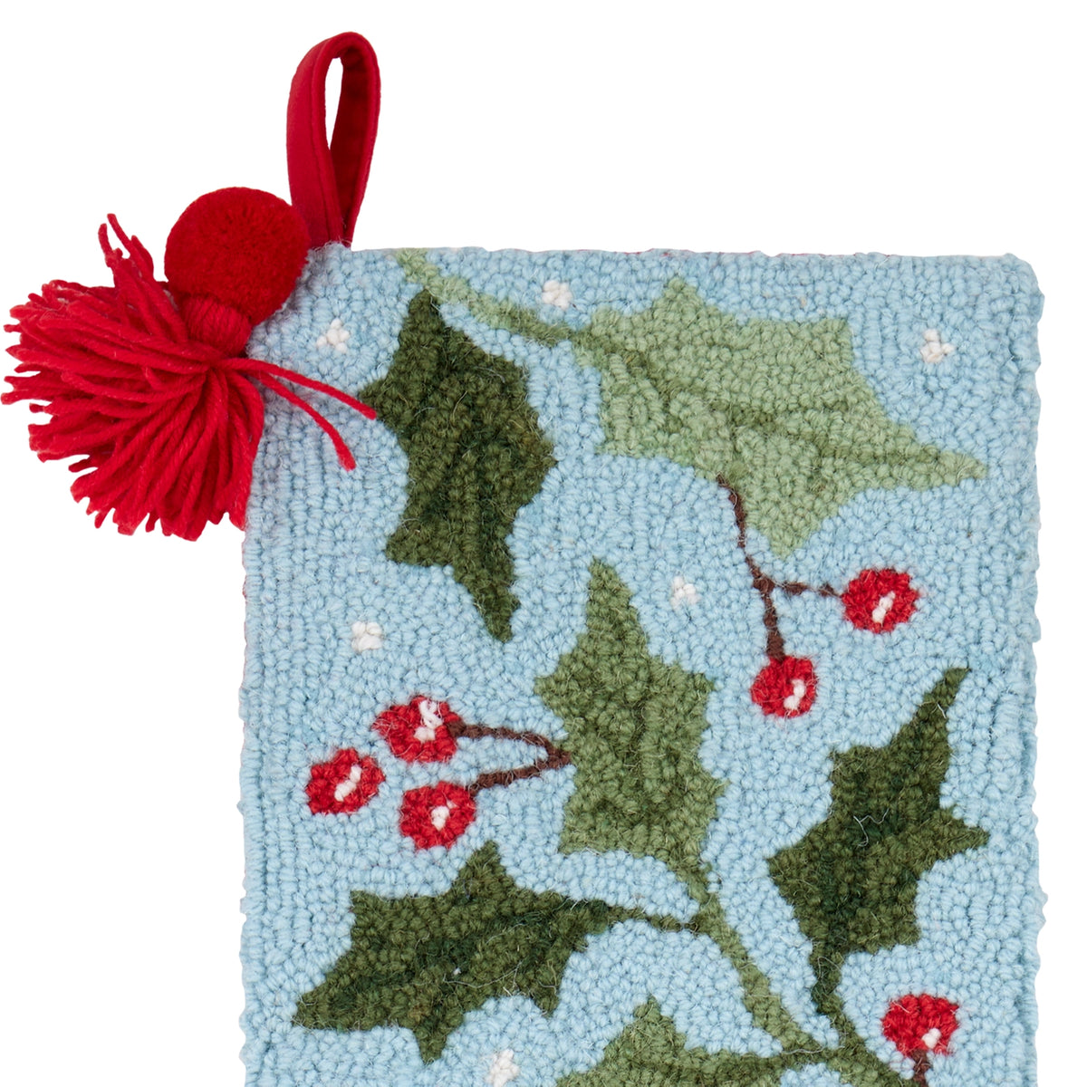 Peking HandiCraft - Stocking Holly With Tassel & Pom Pom
