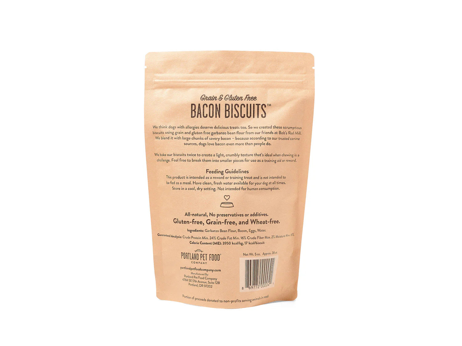 Bacon Biscuits Dog Treats - Grain & Gluten Free