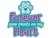 Decal Forever Paw Prints on My Heart