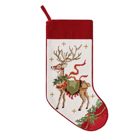 Peking Handicraft - Stocking Reindeer Embroidered