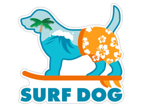 Decal Surf Dog