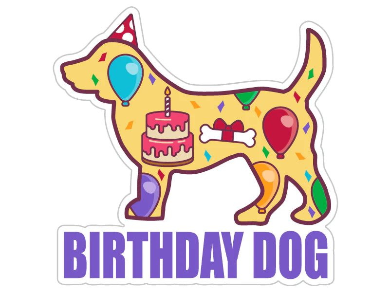 Decal Birthday Dog