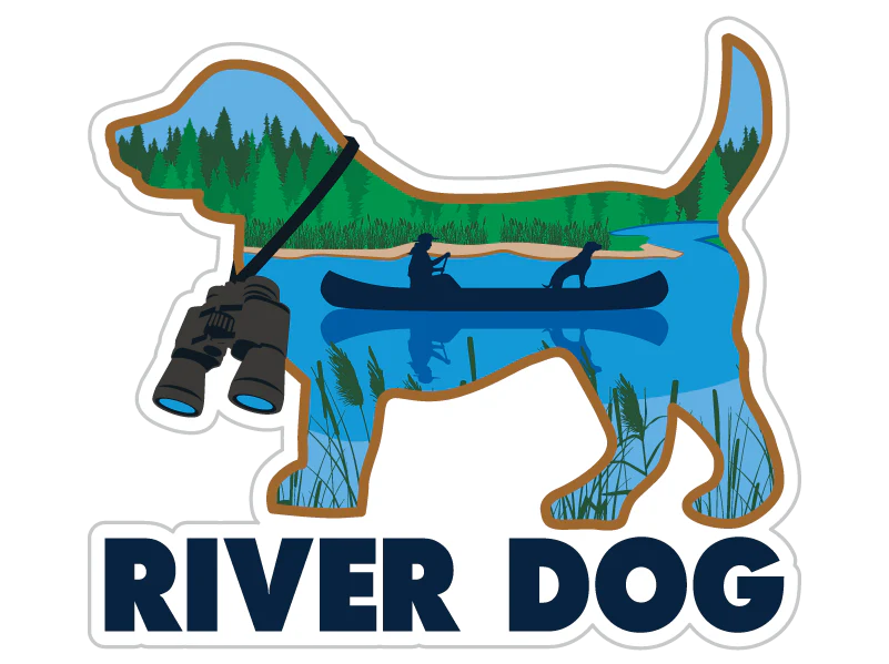 Decal River Dog