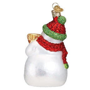 Old World Christmas - Snowman With Broom Ornament