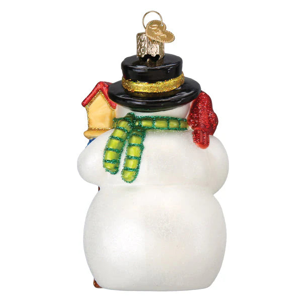 Old World Christmas - Snowman With Cardinal Ornament