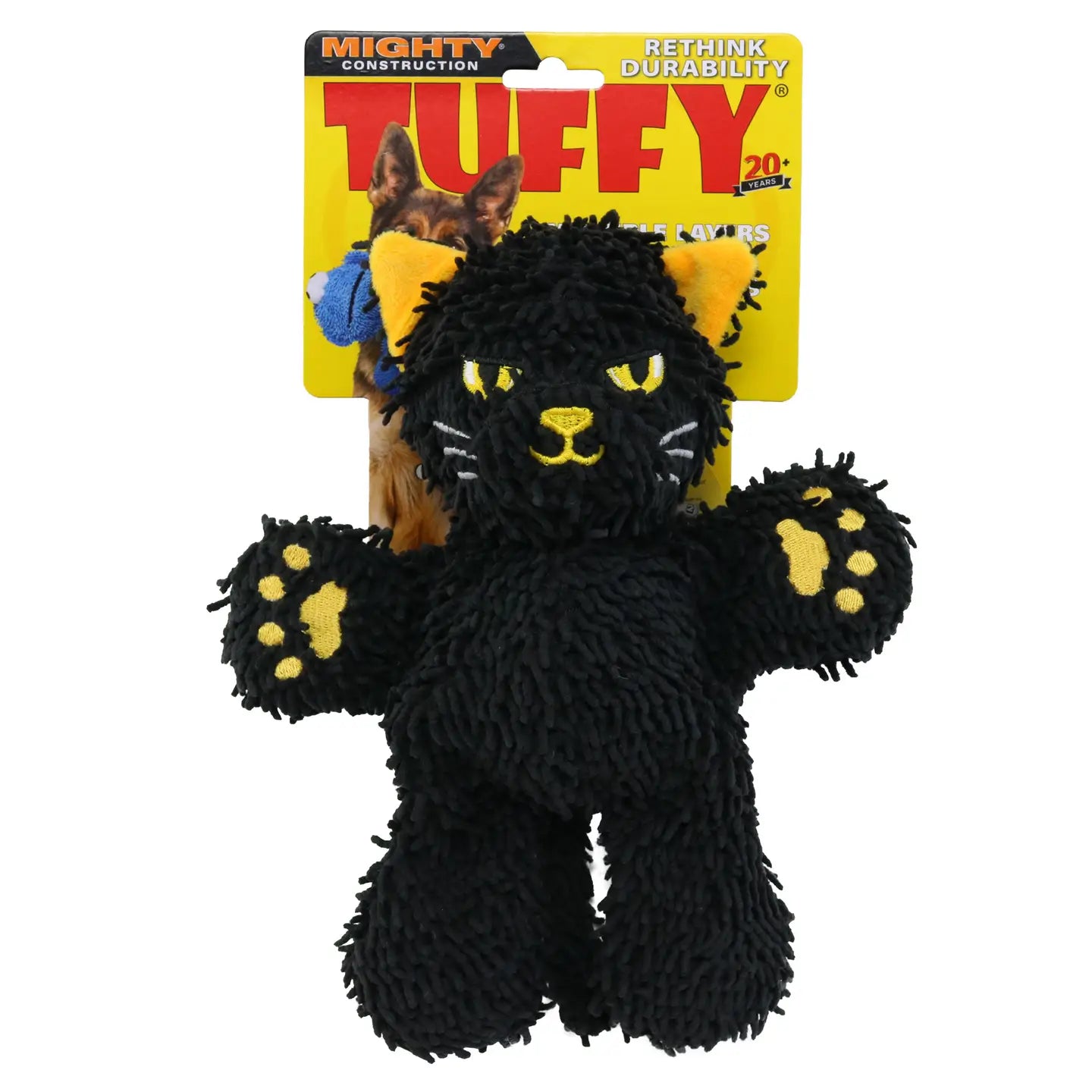 Tuffy Dog Toys - Mighty Microfiber Ball Black Cat