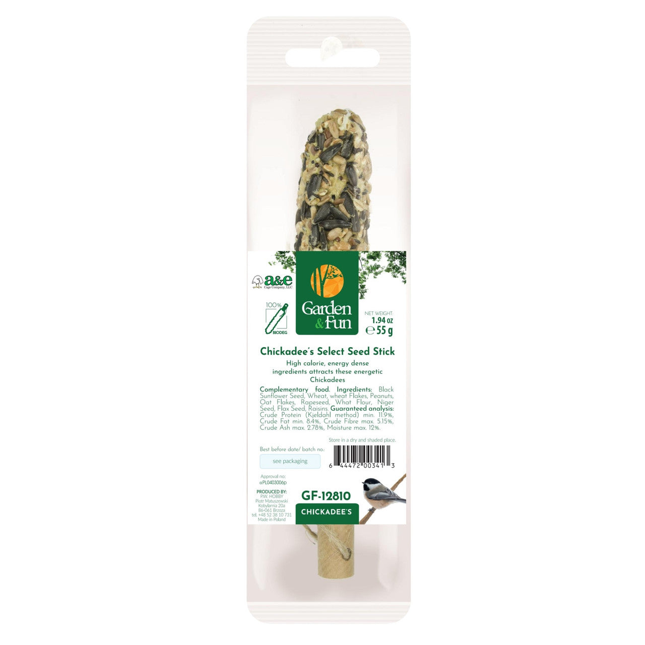 A & E Cage Company - Smakers Food Stick for Birds & Squirrels