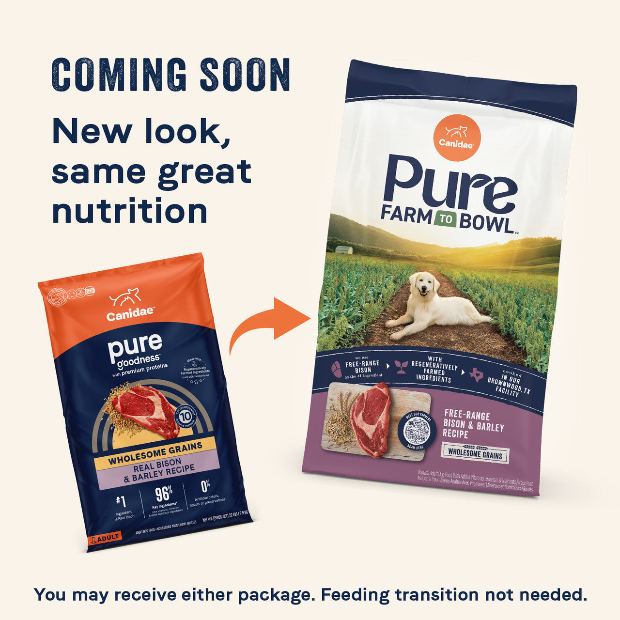 Canidae - Pure Farm To Bowl With Wholesome Grains Free Range Bison & Barley