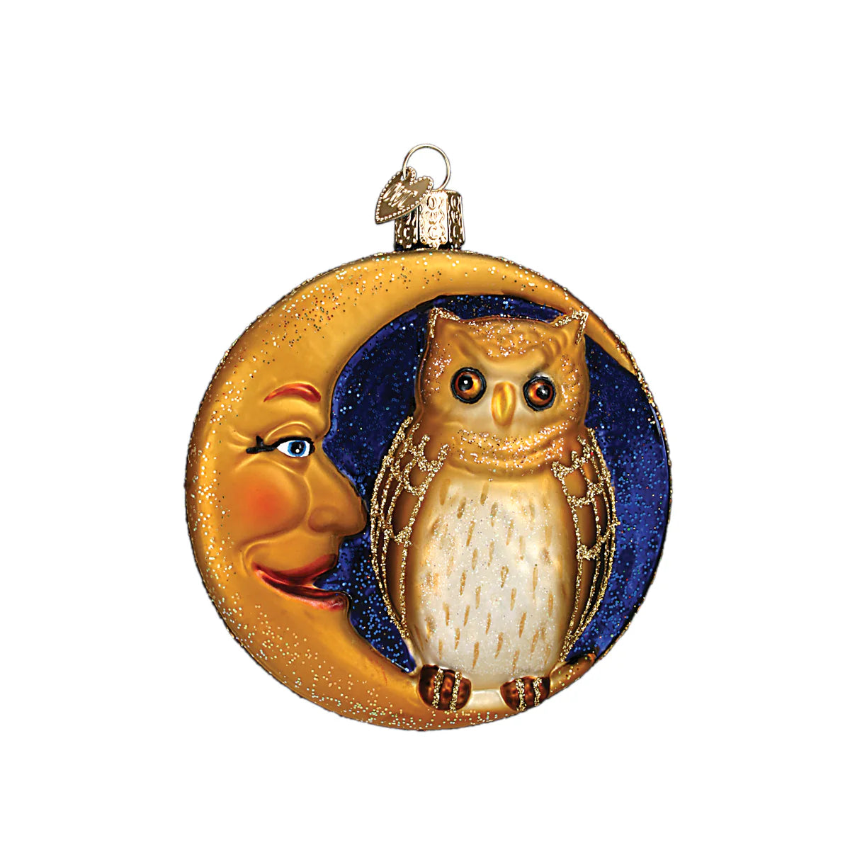 Old World Christmas - Owl In Moon Ornament