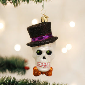 Old World Christmas - Top Hat Skeleton Ornament