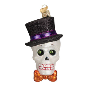 Old World Christmas - Top Hat Skeleton Ornament