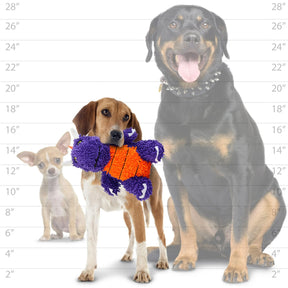 Tuffy Dog Toys - Mighty Microfiber Ball Purple Dragon Squeaky Toy