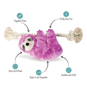 Petshop by Fringe Studio - Dog Toy Purple Sloth