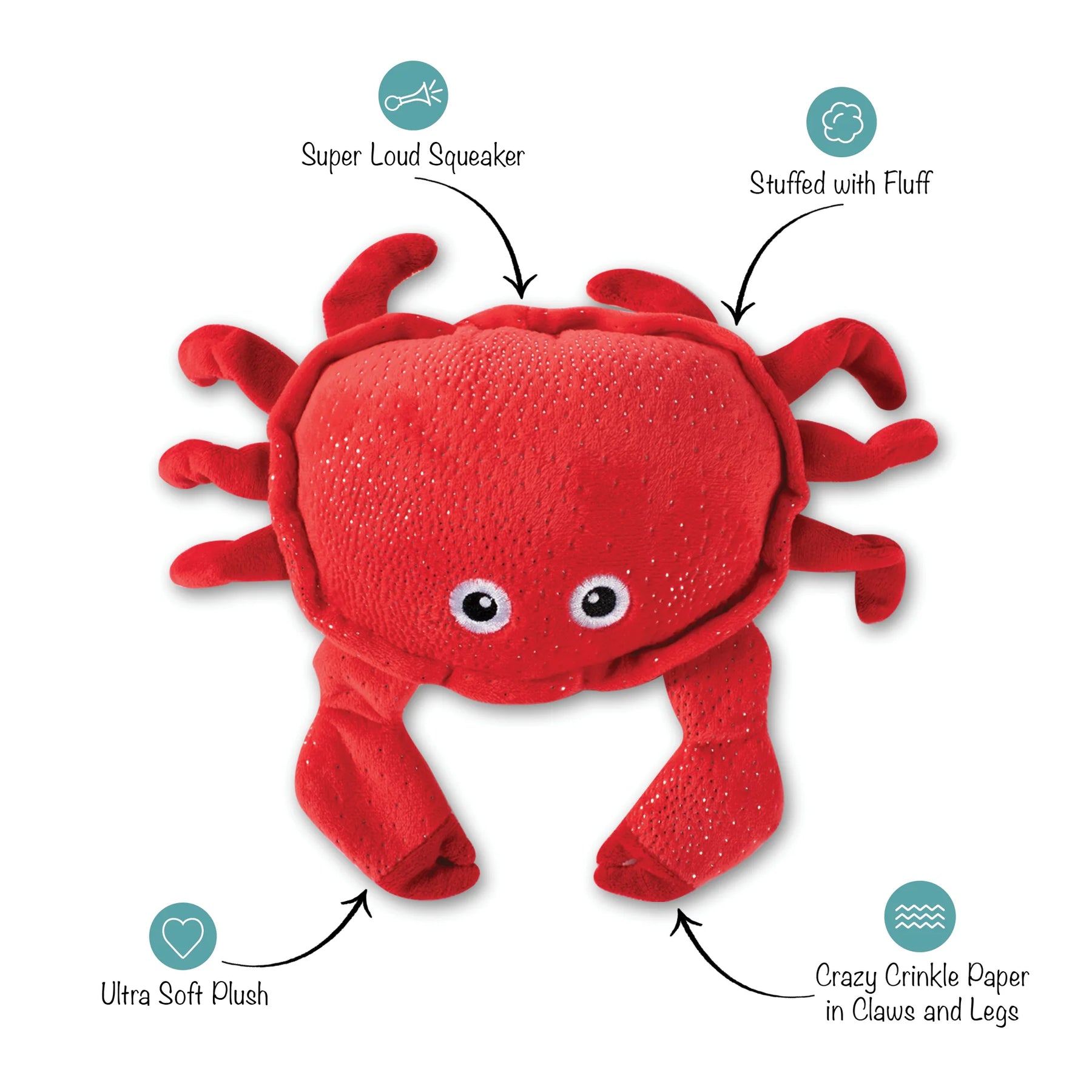 Petshop by Fringe Studio - Dog Toy Plush Crabby
