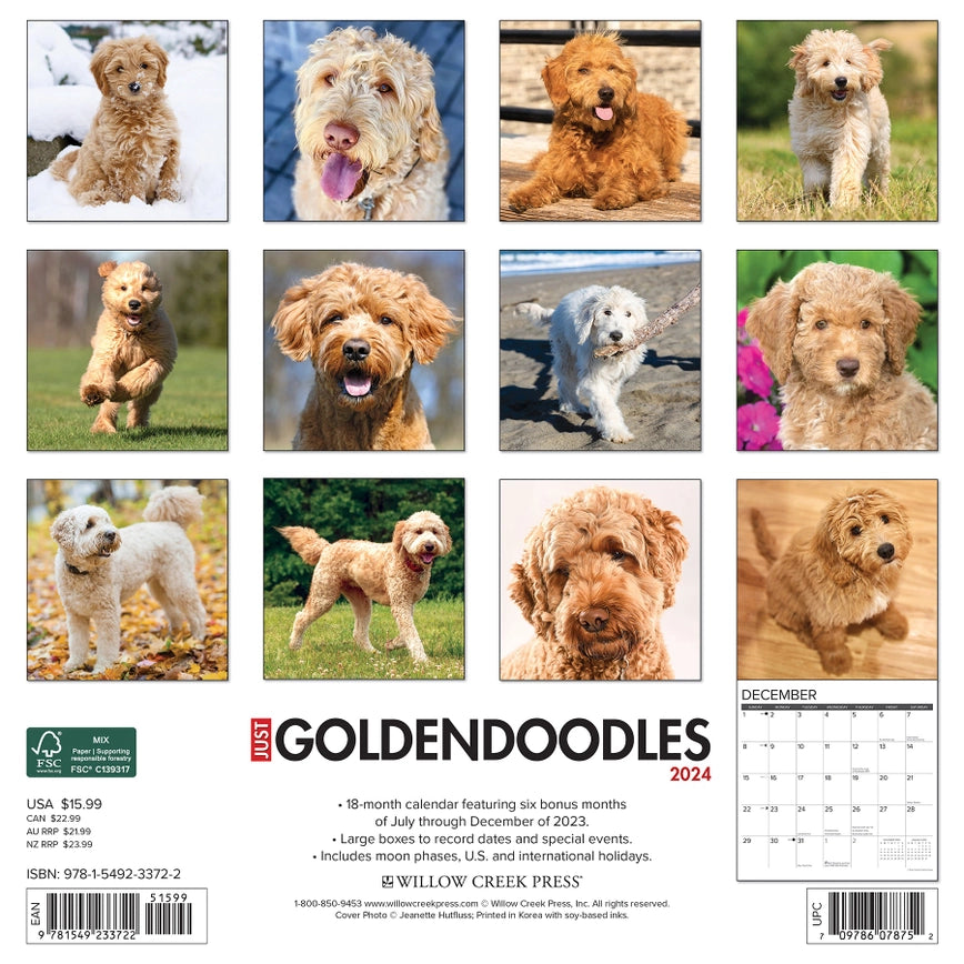2024 Goldendoodles Calendar