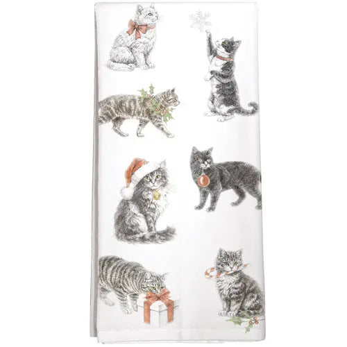 Mary Lake Thompson - Towel Holiday Vintage Cats 2